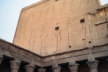 Edfu Temple - Northern Facade of the East Wing of the Great Pylon