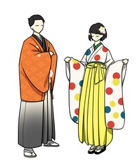 彩り着物　袴　男女デザイン3