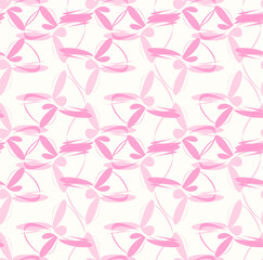 Abstract shape pink seamless vector pattern on a light background.