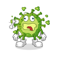 virus burp mascot. cartoon vector