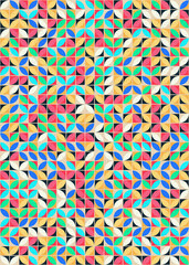 Abstract Geometric Pattern generative computational art illustration