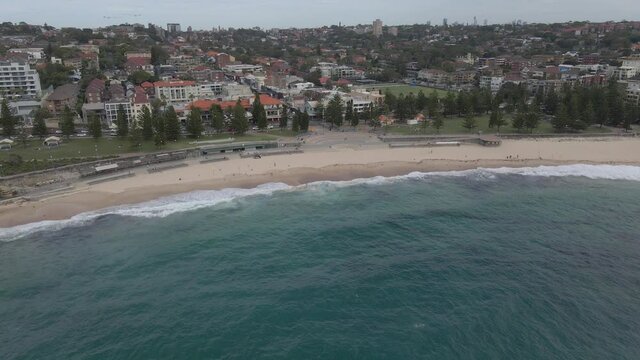 Eastern Suburbs With Coogee Oval In Goldstein Reserve Park - Coogee Beach From Thompsons Bay In Sydney, New South Wales, Australia. - Aerial Shot