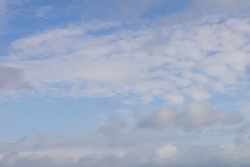 White bright clouds in blue sky Beautiful View