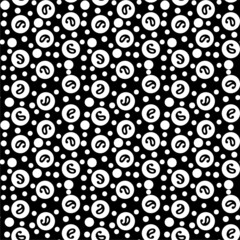 Seamless geometrical paisley pattern with white background.