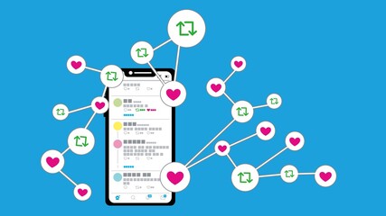 Twitterのツイートが拡散していくイメージ　バズる