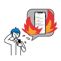 SNSで炎上して困る男性