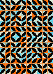 Abstract Geometric Pattern generative computational art illustration