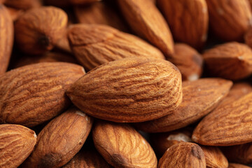 Close up of almond nuts as background.