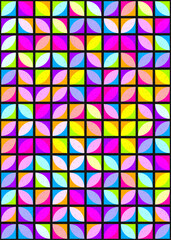 Abstract Geometric Pattern generative computational art illustration