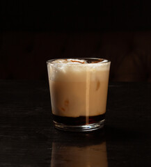 coffee cocktail with coffee beans