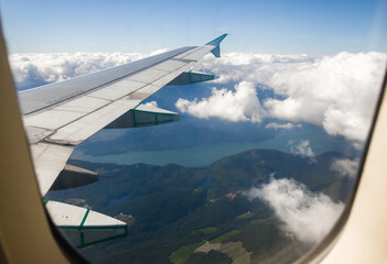 Obraz premium view from airplane window