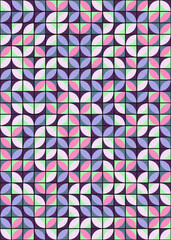 Abstract Geometric Pattern generative computational art illustration