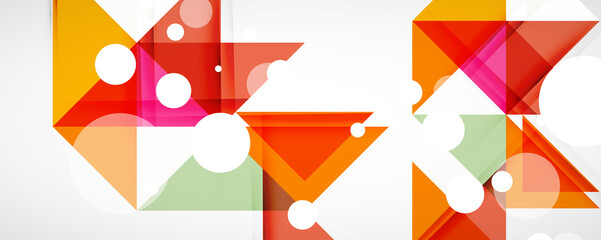 Set of vector triangle geometric backgrounds. Vector illustration for covers, banners, flyers and posters and other designs