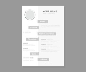 design about the illustration of the curriculum vitae