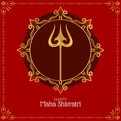 Happy Maha shivratri red color background