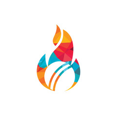Cricket sports vector logo design. Flaming cricket championship logo concept.