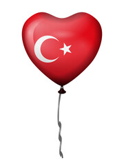 Heart balloon Turkey flag