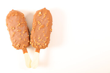 ice cream dessert- vanilla and hazelnut