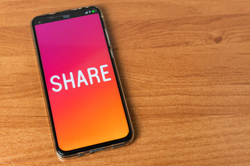 Share - Phone on table