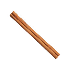 Aromatic dry cinnamon stick isolated on white