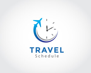 time travel schedule logo symbol design illustration inspiration