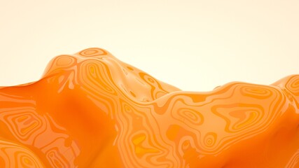 3D image of orange geometric waves