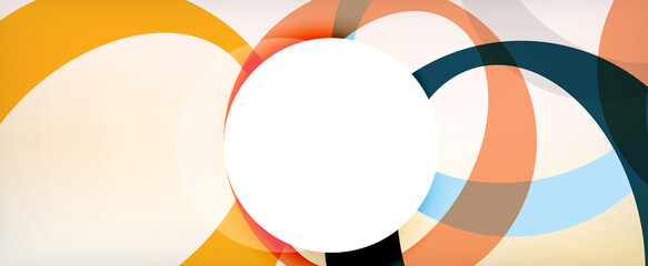 Ring geometric shapes, o letter repetition wallpaper. Abstract background for business or technology presentations, internet posters or web brochure covers