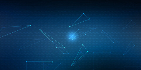 2d illustration Abstract futuristic electronic circuit technology background