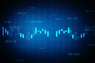 2d rendering Stock market online business concept. business Graph 
