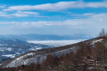 Fototapeta na wymiar スキー場からの眺め