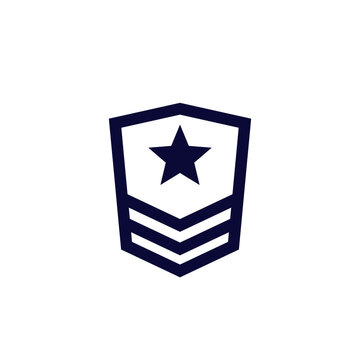 Military rank, army vector logo