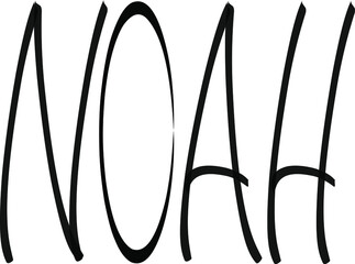 Noah name - handwritten calligraphy for design