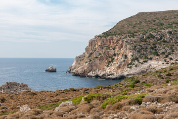 Jagged coast of the island of Kefalonia