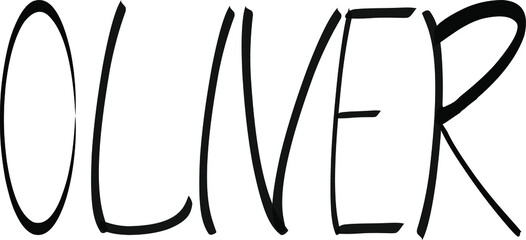 Oliver name - handwritten calligraphy for design