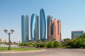 Tischdecke Etihad Towers in Abu Dhabi in den Vereinigten Arabischen Emiraten © Eberhard
