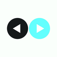 Fototapeta premium Play button icon in trendy flat style isolated on grey background. Play symbol for your web site design, logo, app, UI. Vector illustration