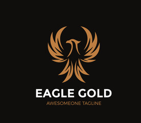 luxury eagle logo design, vector, icon, symbol, template
