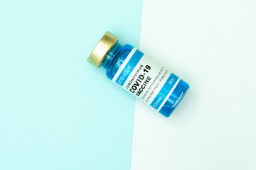 Coronavirus vaccine with medical health care concept.