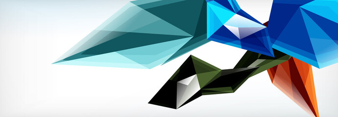 Vector 3d triangles and pyramids abstract background for business or technology presentations, internet posters or web brochure covers