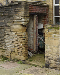 Victorian houses often still have the remnants of an outdoor privvy or lavatory which has now been changed into a shed or storehouse