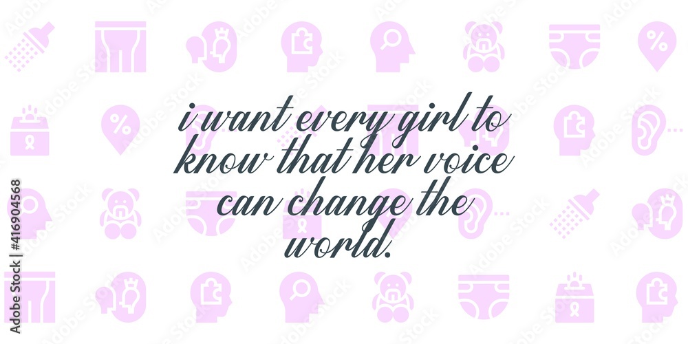 Wall mural happy women day quote. editable vector illustration.