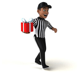 Fun 3D Illustration of an american Referee