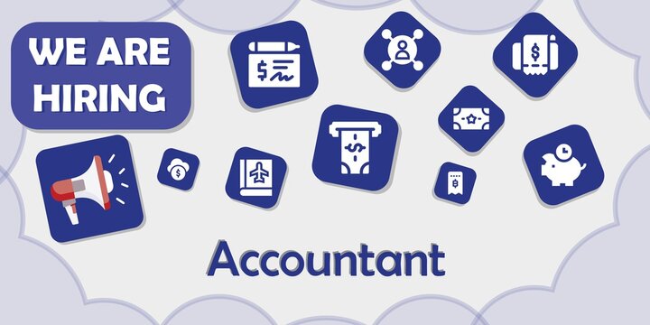 we are hiring accountant vector illustration - Powered by Adobe