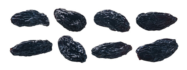 A set of dark grapes. Isolated on a white background