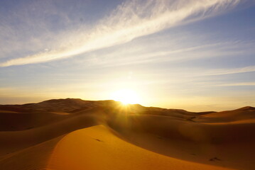 Obraz na płótnie Canvas モロッコの美しいサハラ砂漠