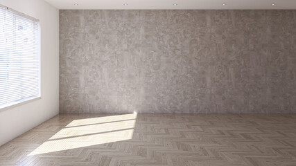 Large luxury modern minimal bright interiors room mockup illustration 3D rendering