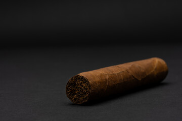 cigar on black background