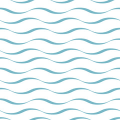 Waves seamless pattern. Abstract background of rounded line. Trendy geometric design.