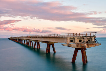 Fototapeta premium pier at sunset