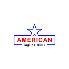 American logo design vector trendy